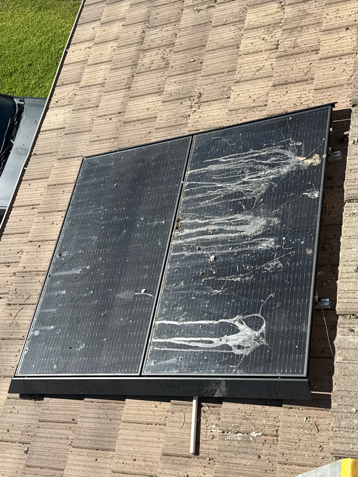 Visible panel buildup — supplied photo